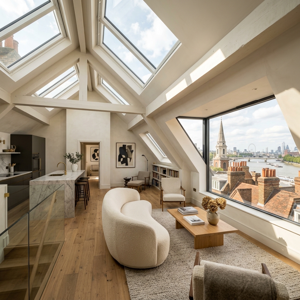 Luxury velux loft conversion in chelsea