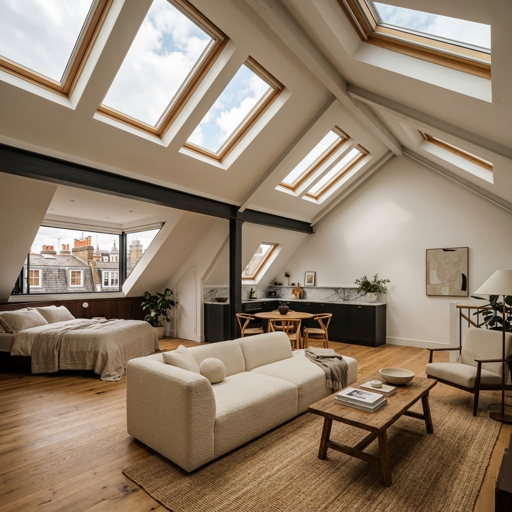 Luxury velux loft conversion in kensington